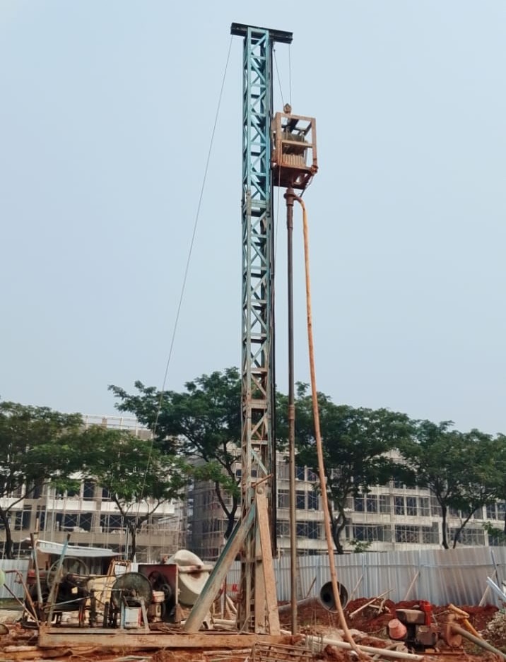 Gading Serpong - Bore pile mini crane metode wash boring di Tangerang