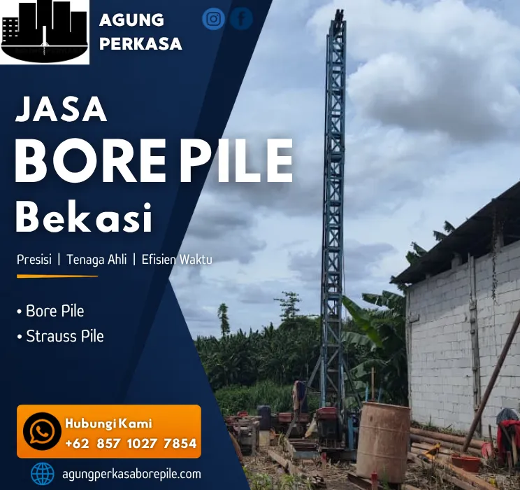 Bore Pile Mini Crane Bekasi Pekerjaan pondasi bore pile mini crane untuk proyek konstruksi dan perumahan modern di area Bekasi