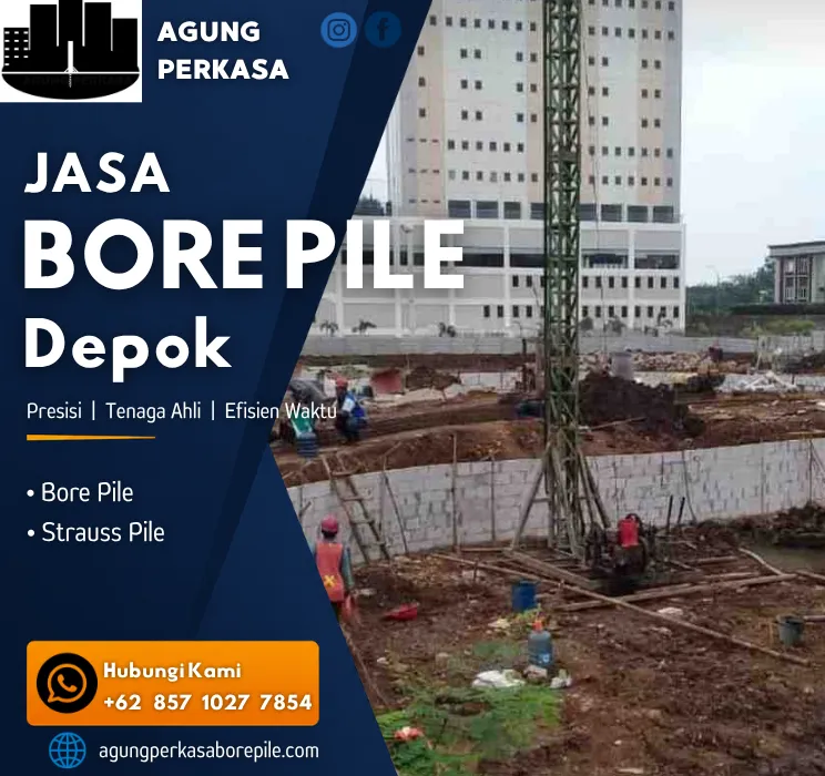 Bore Pile Mini Crane Depok Pengerjaan jasa bore pile mesin mini crane Agung Perkasa untuk pondasi bangunan di Depok