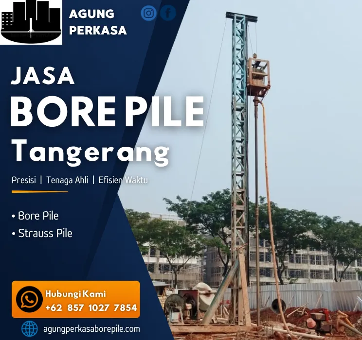 Bore Pile Mini Crane Tangerang Pengerjaan bore pile mesin mini crane Agung Perkasa untuk pondasi bangunan di Tangerang